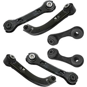 TRQ 6 Piece Suspension Kit Sway Bar Links Upper Control Arms Lower Forward Toe Links