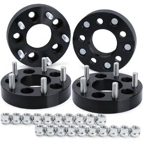محولات عجلة 5x4.5 إلى 5x5 4 قطع لعجلات Je-ep Jk Wk Wj Xk على Tj Yj Kk Xj Mj Kj Zj، Dynofit 5x114.3 مم إلى 5x127 مم 1.25 بوصة محولات عجلة تحويل مزورة 1/2 بوصة، فواصل نمط متغيرة