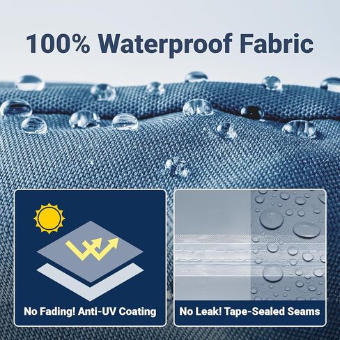 غطاء قارب مقاوم للماء من Coverland 600D Oxford عالي التحمل، مناسب عالمي، هيكل على شكل حرف V، هيكل ثلاثي، صيد الأسماك والتزلج، قوارب باس، متنقل قابل للمقطورة، مقاوم للأشعة فوق البنفسجية، مقاوم للرياح مع حزام (يناسب 26'-28'، 108") in Kuwait