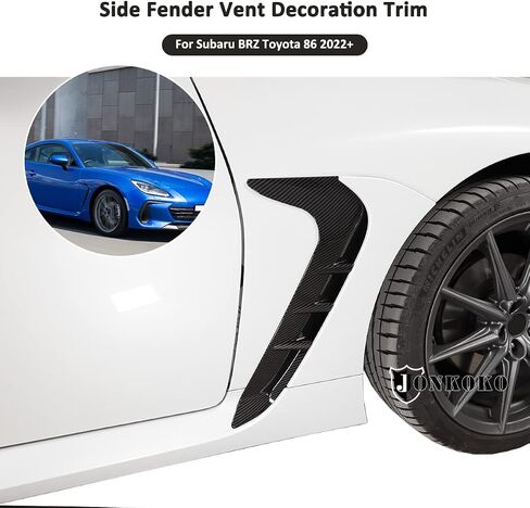 غطاء فتحة تهوية جانبية للسيارة من أجل Subaru BRZ Toyota 86 2022 ملصق جانبي للحاجز الجانبي للتهوية (ألياف الكربون) in Saudi Arabia