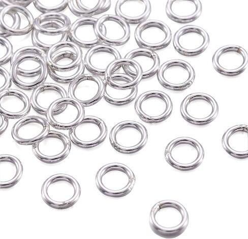 Craftdady 50pcs 4mm Soldered Jump Rings 925 Sterling Silver Closed O Rings for Jewelry Crafts Making in Saudi Arabia