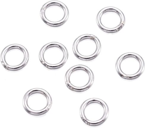 Craftdady 50pcs 4mm Soldered Jump Rings 925 Sterling Silver Closed O Rings for Jewelry Crafts Making in Saudi Arabia