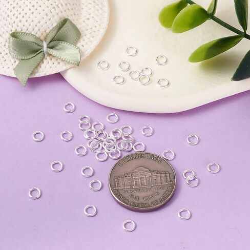 Craftdady 50pcs 4mm Soldered Jump Rings 925 Sterling Silver Closed O Rings for Jewelry Crafts Making in Saudi Arabia
