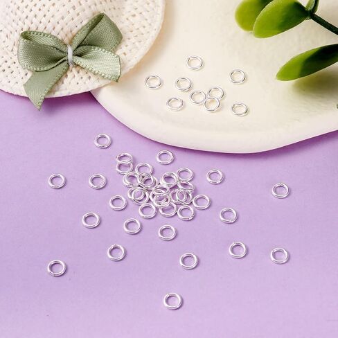 Craftdady 50pcs 4mm Soldered Jump Rings 925 Sterling Silver Closed O Rings for Jewelry Crafts Making in Saudi Arabia