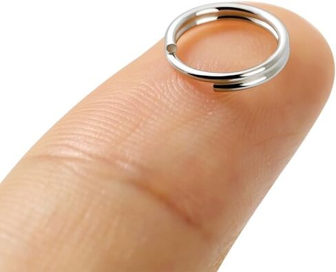 2 Pcs 925 Sterling Silver Split Jump Ring Connector Charm Jewelry Findings Key Ring (6mm) in Saudi Arabia