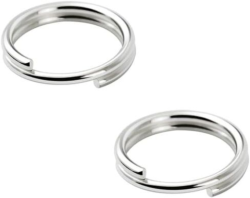 2 Pcs 925 Sterling Silver Split Jump Ring Connector Charm Jewelry Findings Key Ring (6mm) in Saudi Arabia