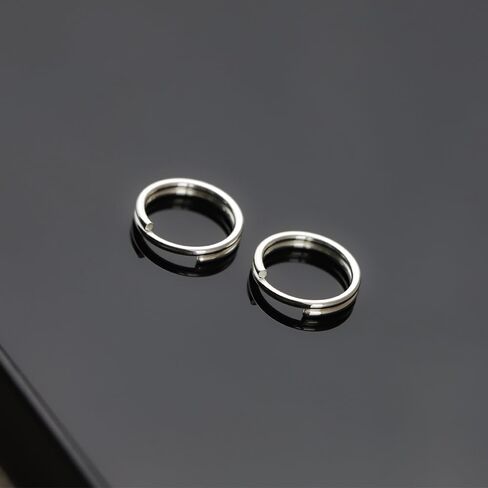 2 Pcs 925 Sterling Silver Split Jump Ring Connector Charm Jewelry Findings Key Ring (6mm) in Saudi Arabia