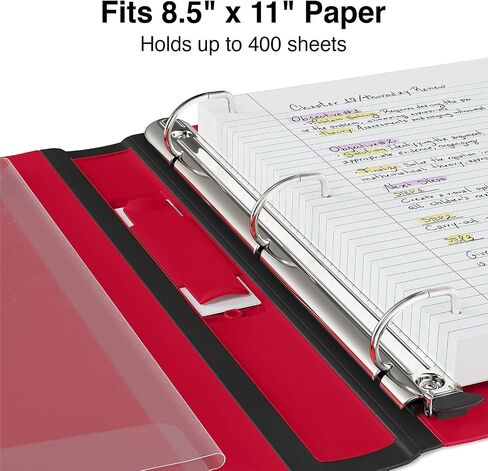 Staples 807711 1.5-Inch 3-Ring Better Binder Red (18369) in Saudi Arabia