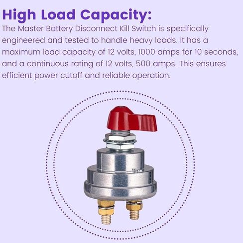 DTS Master Battery Disconnect Kill Switch | SPST Cut Off for Marine and Automotive | Enhanced Security and Reliable Performance in Saudi Arabia