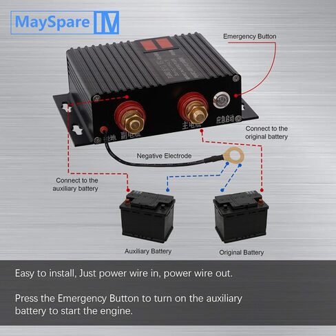 250 AMP Dual Battery Smart Isolator Universal 12V/24V Voltage Sensitive Relay Intelligent Dual Battery Isolator for Car, Truck, ATV, Battery Starter Controller Heavy Duty Power Switch Charge Relay in Saudi Arabia
