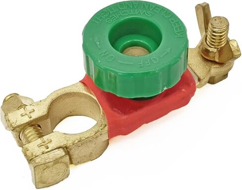 مفتاح بطارية SiMaXuanCar 12 فولت - 24 فولت، مفتاح فصل البطارية العلوي، عازل مفتاح البطارية الرئيسي لقطع الطاقة الإيجابي (إصدار صامولة الجناح النحاسي) in Kuwait