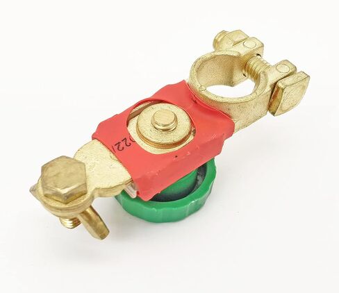 مفتاح بطارية SiMaXuanCar 12 فولت - 24 فولت، مفتاح فصل البطارية العلوي، عازل مفتاح البطارية الرئيسي لقطع الطاقة الإيجابي (إصدار صامولة الجناح النحاسي) in Kuwait