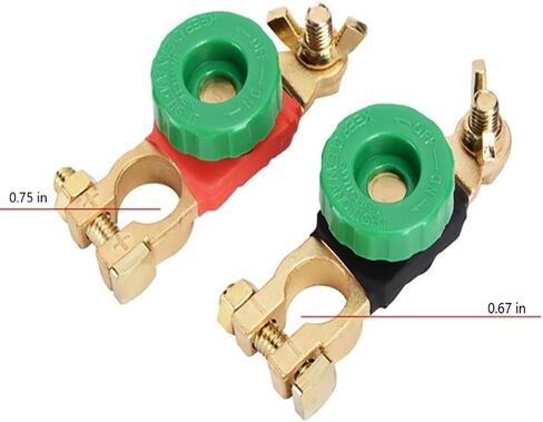 مفتاح بطارية SiMaXuanCar 12 فولت - 24 فولت، مفتاح فصل البطارية العلوي، عازل مفتاح البطارية الرئيسي لقطع الطاقة الإيجابي (إصدار صامولة الجناح النحاسي) in Kuwait