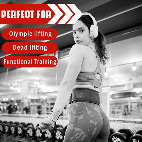 حزام رفع الأثقال من Bear Grips مكون من 3 طبقات - حزام رياضي بقفل تلقائي للرجال والنساء - حزام رفع الأثقال قابل للتعديل لتدريب القوة ورفع الأثقال ورفع الأثقال والرفع الميت in Kuwait