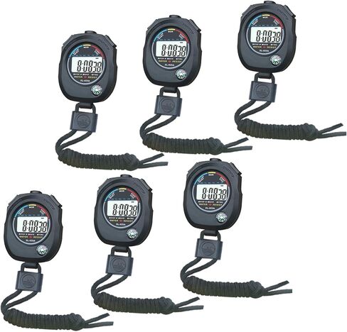 BESTWYA Digital Stopwatch, Large LCD Screen Handheld Count Up Timer with Time Calendar Clock Function in Saudi Arabia