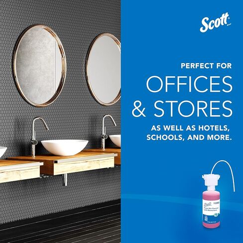 صابون يد رغوي من Scott® مع مرطبات (11280)، عبوات صابون يد توضع تحت المنضدة باللون الوردي برائحة الزهور سعة 1.5 لتر لموزعات Scott® Slimline وKimberly-Clark Professional® المضادة للتركيب (زجاجتان/علبة) in Saudi Arabia