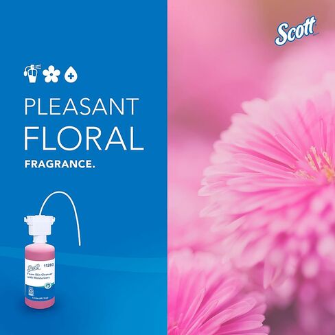صابون يد رغوي من Scott® مع مرطبات (11280)، عبوات صابون يد توضع تحت المنضدة باللون الوردي برائحة الزهور سعة 1.5 لتر لموزعات Scott® Slimline وKimberly-Clark Professional® المضادة للتركيب (زجاجتان/علبة) in Saudi Arabia