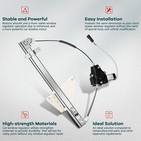 FINDAUTO Power Window Regulator Rear Left Driver Side with Motor fits 2001-2004 for Jeep Grand for Cherokee 55363285AA 55363285AB 55363285AC 55363285AD 741-374 in Saudi Arabia