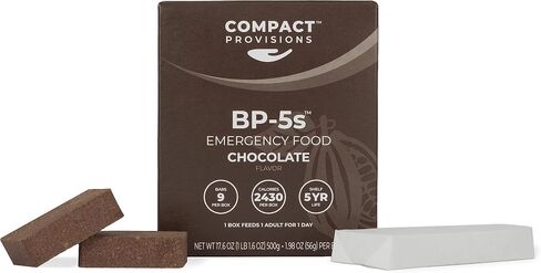 Compact Provisions BP-5s Chocolate 12 Pack Emergency Food Supply and Non-Perishable Survival Rations for Disaster Kits. 2,430 Calories, 63g Protein Per Box in Saudi Arabia