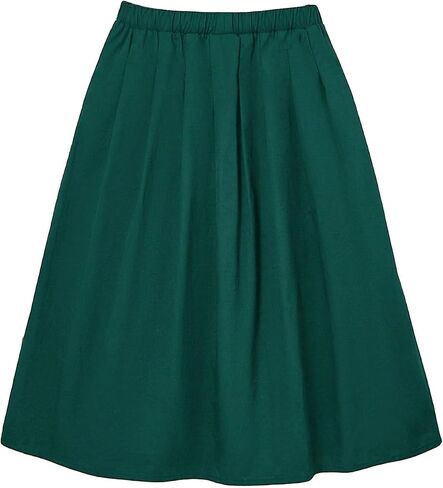 SweatyRocks Girl's A Line Skirts High Elastic Waisted Pleated Swing Maxi Skirt in Saudi Arabia