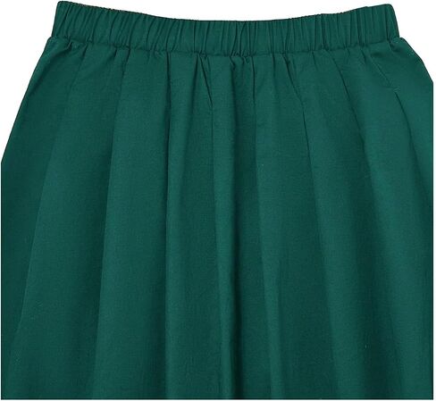 SweatyRocks Girl's A Line Skirts High Elastic Waisted Pleated Swing Maxi Skirt in Saudi Arabia