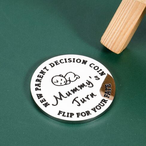 Fun New Parents Decision Coin, New Mom Dad Gifts for Women Mother to Be Baby Shower Pregnancy Gift First Time Fathers Day in Saudi Arabia