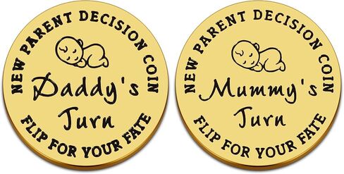 Fun New Parents Decision Coin, New Mom Dad Gifts for Women Mother to Be Baby Shower Pregnancy Gift First Time Fathers Day in Saudi Arabia