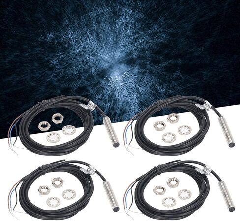 4 مجموعات من مفاتيح القرب بقطر 8 مم حثي PNP DC 3 أسلاك، استجابة سريعة، كشف المعادن، مؤشر LED، IP67 مقاوم للماء، مقاوم للزيت 4 مجموعات من مفاتيح مستشعر القرب in Saudi Arabia