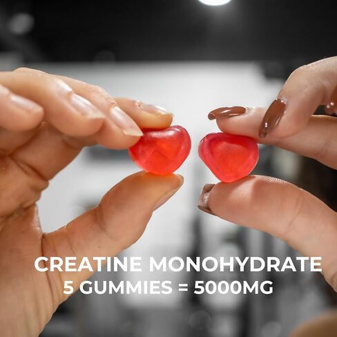 Booty Bites Creatine Monohydrate Gummies, 5g, Natural Supplement, Booty Lift, Post Workout Recovery, Muscle Builder, Boost Energy, Gluten Free, Cranberry Flavor (15) in Saudi Arabia