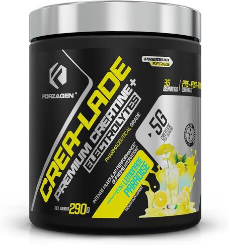 Forzagen CREA-Lade 35 Servings, Premium Creatine Monohydrate with Electrolytes Flavored Lemonade Paradise in Saudi Arabia