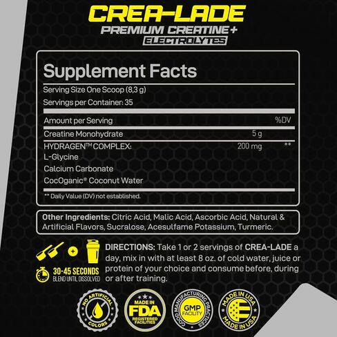 Forzagen CREA-Lade 35 Servings, Premium Creatine Monohydrate with Electrolytes Flavored Lemonade Paradise in Saudi Arabia