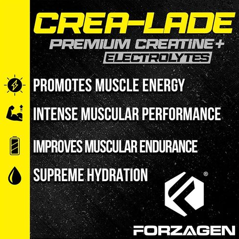 Forzagen CREA-Lade 35 Servings, Premium Creatine Monohydrate with Electrolytes Flavored Lemonade Paradise in Saudi Arabia