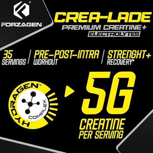 Forzagen CREA-Lade 35 Servings, Premium Creatine Monohydrate with Electrolytes Flavored Lemonade Paradise in Saudi Arabia