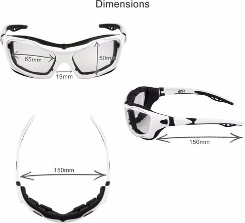 WYND Blocker Motorcycle Riding Glasses Extreme Sports Wrap Sunglasses (Black/Smoke) in Saudi Arabia