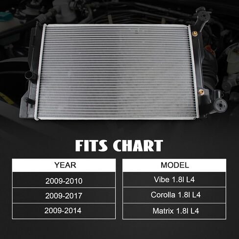 مشعاع Cycwer CU13106 لـ 2009-2017 كورولا ماتريكس بونتياك فيبي 1.8L يستبدل 164100T031،CSF3445، CU13106 in Kuwait