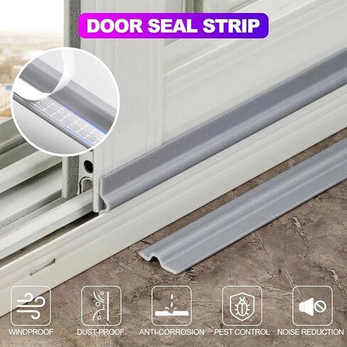 10Feet Window Draft Stopper Seal Strip, Self Adhesive Window Foam Weather Stripping Top and Side Door Seal Strip, Soundproof Window Insulation for Winter, Window Bottom Sweep Noise Blocker (White) in Saudi Arabia