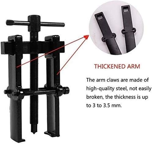 Qiilu Two Jaw Bearing Puller, Adjustable Two Jaw Puller Remover for Removal Bearing or Gears, Pulley, and Flywheel, Motorcycle Car Auto Removing Kit 6" in Saudi Arabia