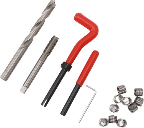 M6x1.25 Thread Repair Kit, Thread Repair Tool Kit Bent Handle Easy To Use Carbon Steel M6x1.25 Uniform Force High Hardness for Home in Saudi Arabia