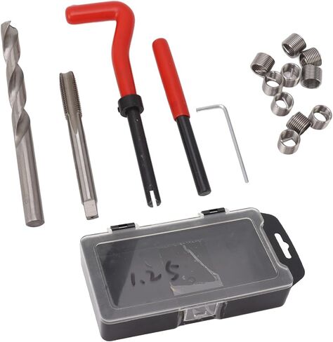 M6x1.25 Thread Repair Kit, Thread Repair Tool Kit Bent Handle Easy To Use Carbon Steel M6x1.25 Uniform Force High Hardness for Home in Saudi Arabia