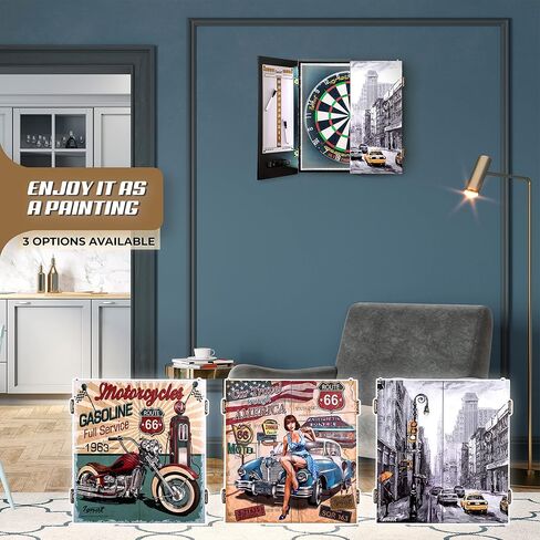 IgnatGames Dart Board Professional Set - Competition Size Kenyan Sisal Dart Board for Adults with 6 Professional Steel Darts - Staple-Free Ultra-Thin Wire Spider Dartboard + Accessories & Mounting Kit in Kuwait