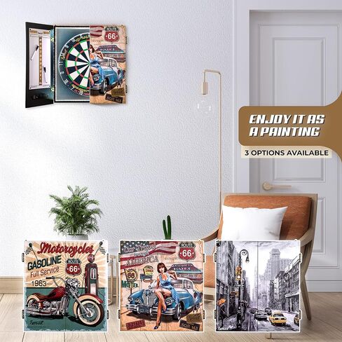 IgnatGames Dart Board Professional Set - Competition Size Kenyan Sisal Dart Board for Adults with 6 Professional Steel Darts - Staple-Free Ultra-Thin Wire Spider Dartboard + Accessories & Mounting Kit in Kuwait