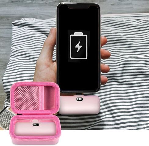 حافظة صلبة لهاتف iWalk/JEJILL/Charmast/LanLuk/VEGER/Swyop/Feob/Taegila/For Kuulaa Charging Battery Pack، حامل تخزين بنك الطاقة لشاحن محمول صغير - حقيبة فقط (وردي) in Saudi Arabia