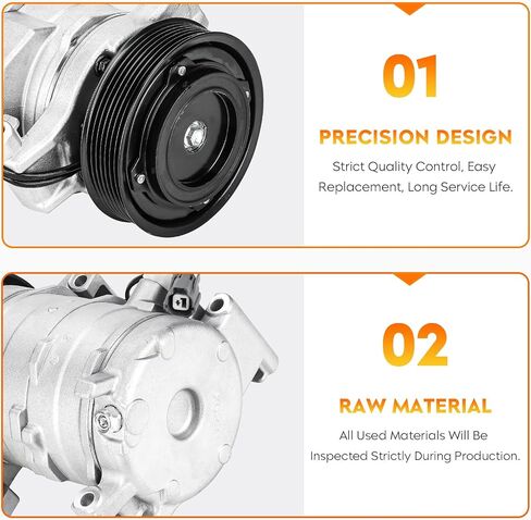 Air Conditioning Compressor and A/C Clutch for Honda Element 2.4L 2003 2004 2005 2006 2007 2008 2009 2010 2011, 639319 in Saudi Arabia