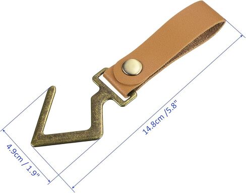 M METERXITY 4 Pack Camping S Shelf Hooks - Leather Straps with Hooks Camping Light Hook Hangers, Apply to Hanging Pots Pans Cups (Orange) in Saudi Arabia