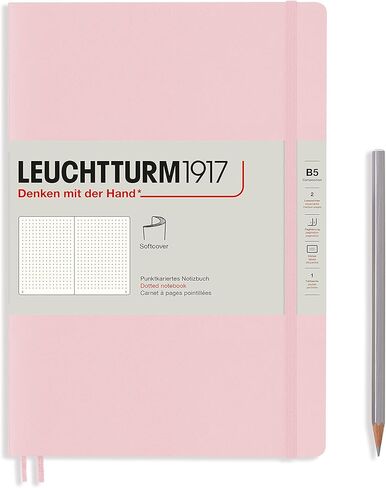 LEUCHTTURM1917 - Notebook Softcover Composition B5-123 Numbered Pages for Writing and Journaling (Plain, Powder) in Saudi Arabia
