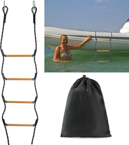 سلم حبل القارب، سلم قارب قابل للنفخ، سلم حبل عالي التحمل، سلم قوة القارب، تمديد للبالغين، قارب عائم، قوارب الكاياك، التجديف، قارب بمحرك in Kuwait