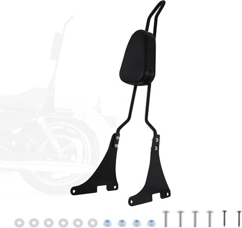 مسند ظهر للراكب الخلفي قابل للفصل من Samger Sissy Bar لـ Harley Sportster XLH883 XL883R XL883C XLH1200 أسود in Kuwait