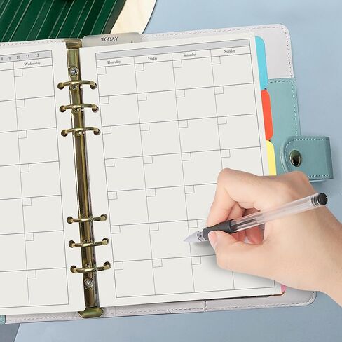 Harphia A5 6 Holes Binder Refill Value Set, 90sheets to do list loose leaf paper with sticker and divider, todo planner insert with binder pocket for A5 binder 6 holes refillable notebook,005da5todo in Saudi Arabia