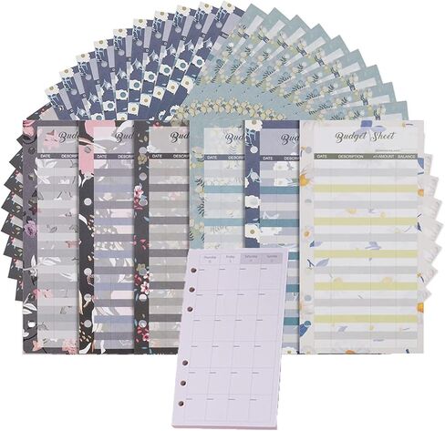 A6 Budget Binder Inserts, Budget Sheets & Weekly and Monthly Budget Refill Pages, Budget Tracker for Planner with 6 Holes, 82 sheets in Saudi Arabia