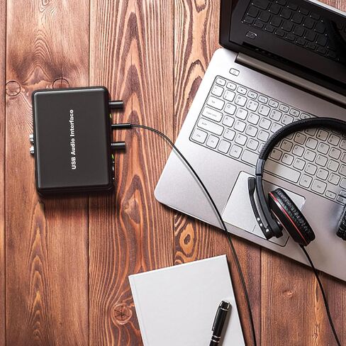 واجهة صوت USB مع مقبس XLR و1/4 بوصة (6.35 مم) + طاقة فانتوم 48 فولت لتسجيل ملفات البث الصوتي وإنتاج الموسيقى وأي جهاز آخر للمراقبة في الوقت الفعلي. in Kuwait